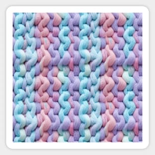 Pastel Knit Waves Sticker